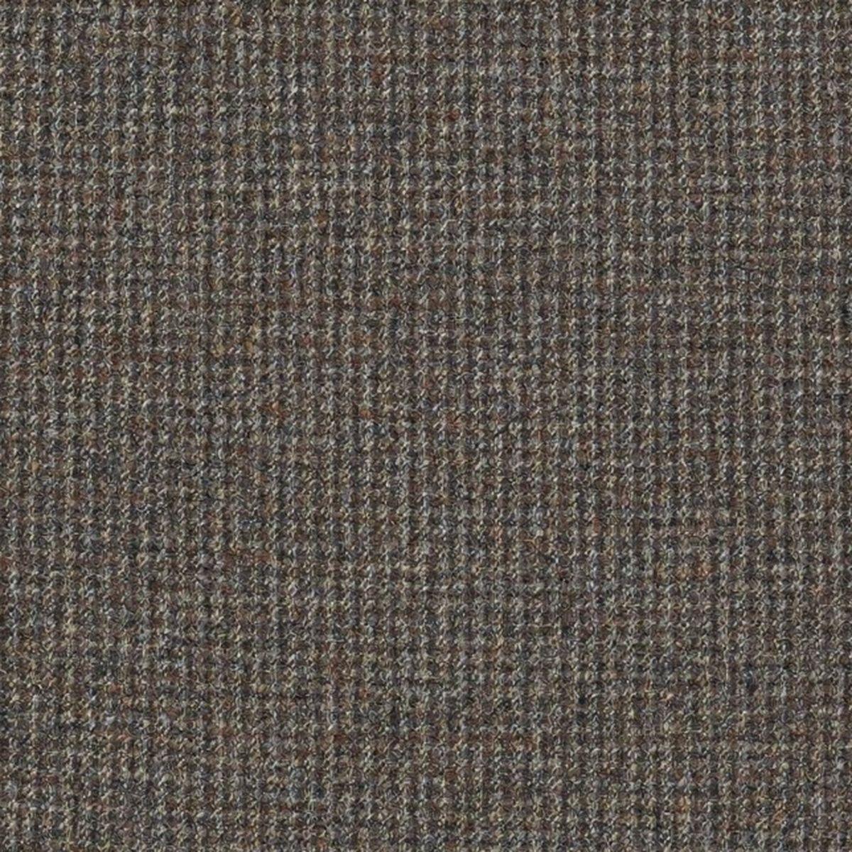 Macro view of Grey-Brown Check, 100% wool, fine check, from Guabello
